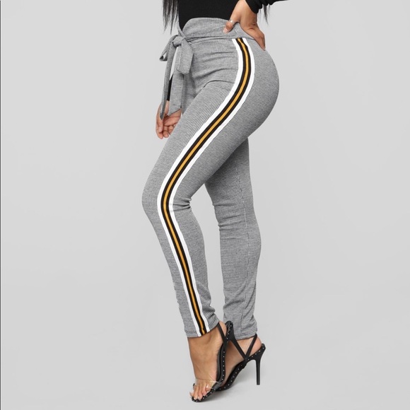 Fashion Nova Pants - Like Clock Work Plaid Pants - Black